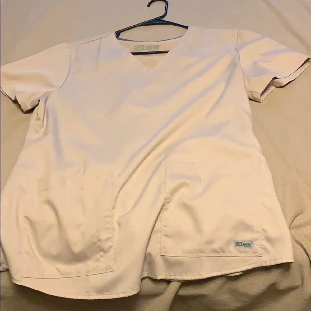 Khaki scrub top size L